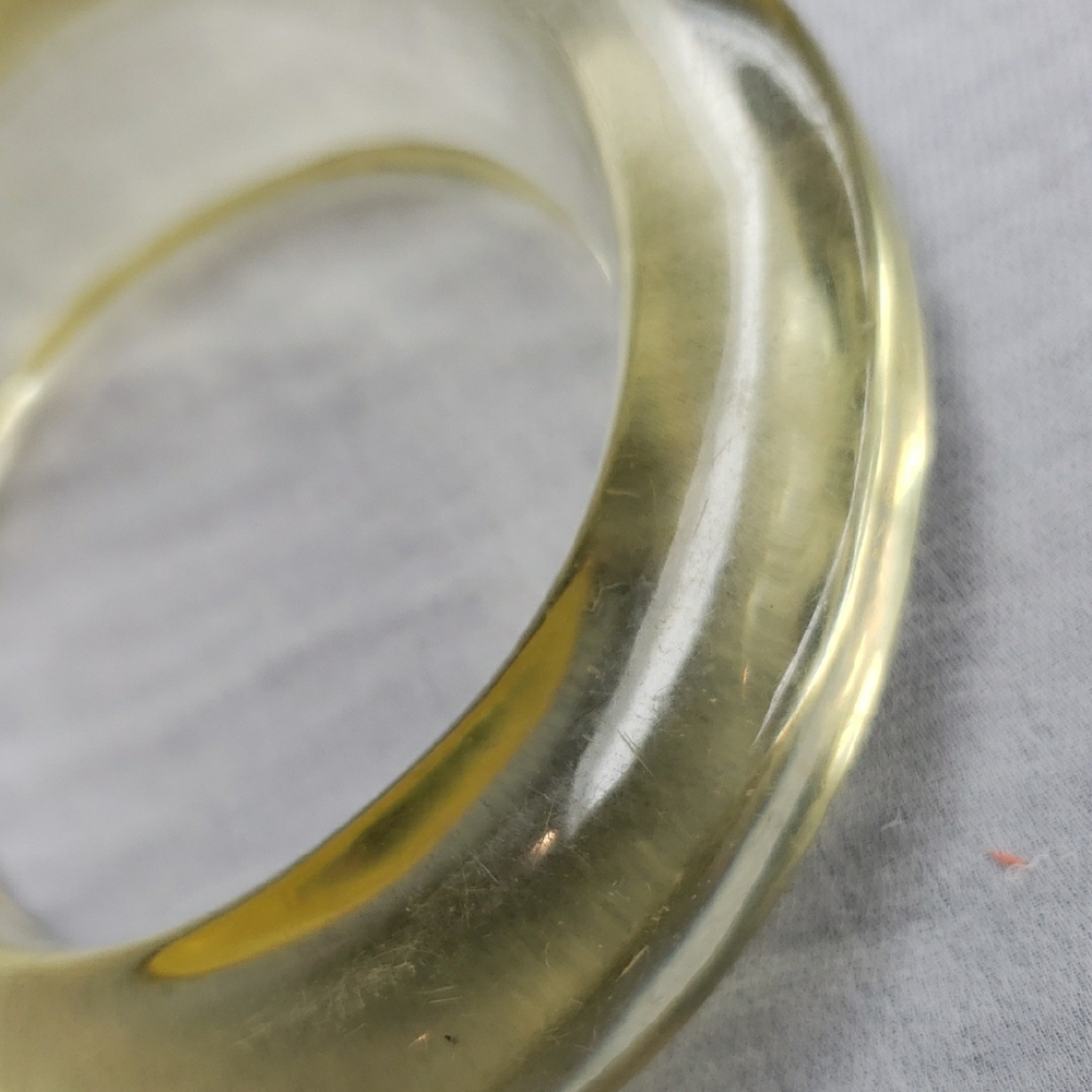 Yellow Transparent Bangle Bracelet - image 2